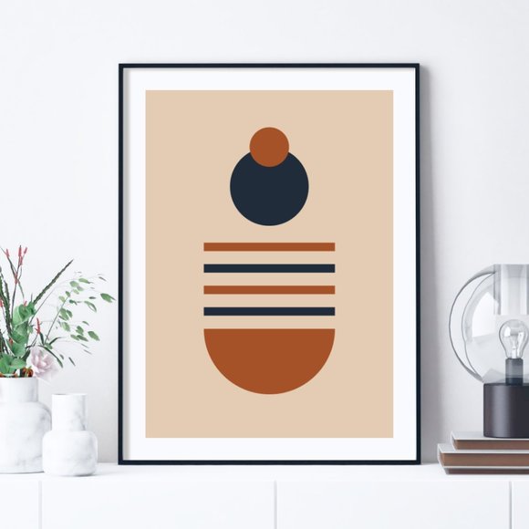 2/$35 Modern Minimalist Abstract Geometric Wall Art Print Home Decor [No Frame] - Picture 3 of 6